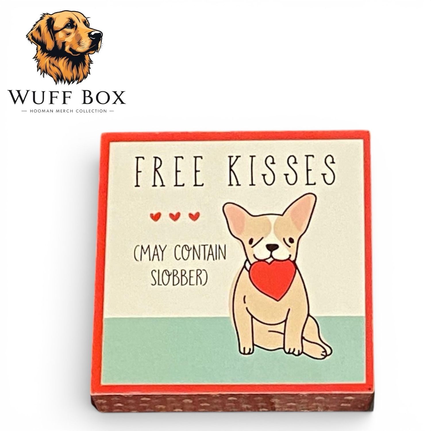 “Frenchie” - Free Kisses Wooden Wall Decor