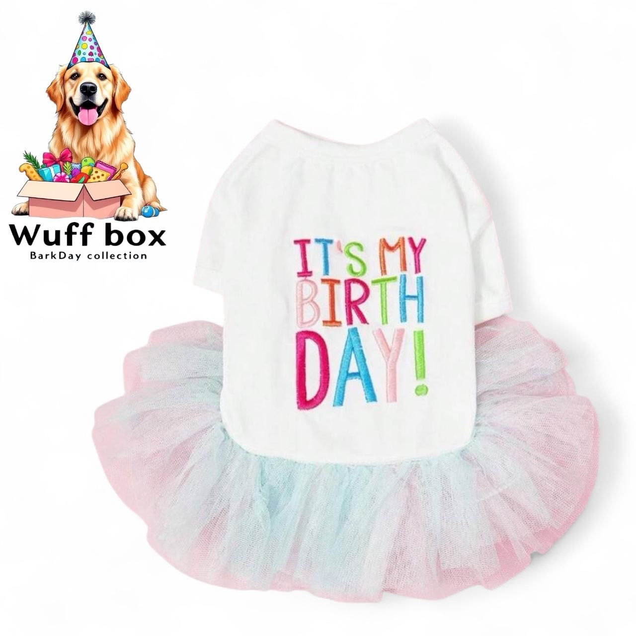 “It’s My Birthday” Neon Pink &amp; White Tutu dress