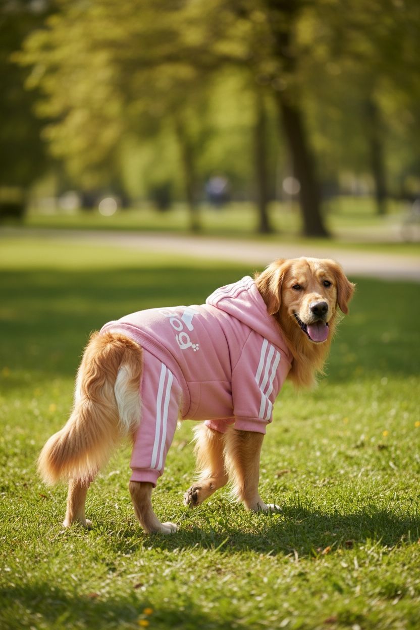 Baby Pink Adidog Onesie Sweats