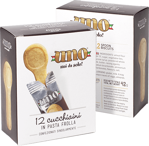 UNO CUCCHIAINO DI PASTA FROLLA CHOCUP BOX DA 12 PZ