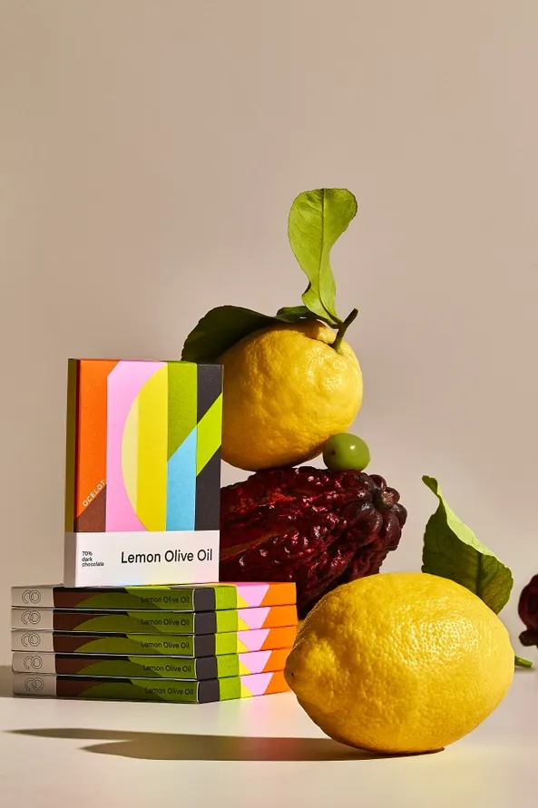 Ocelot Lemon Olive Oil Dark Chocolate
