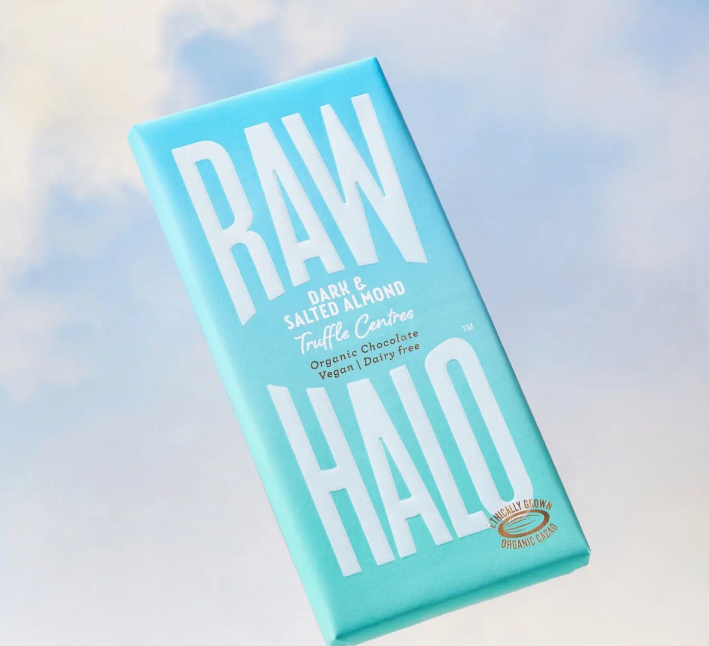 Raw Halo Dark &amp; Salt Almond Truffle Vegan Chocolate
