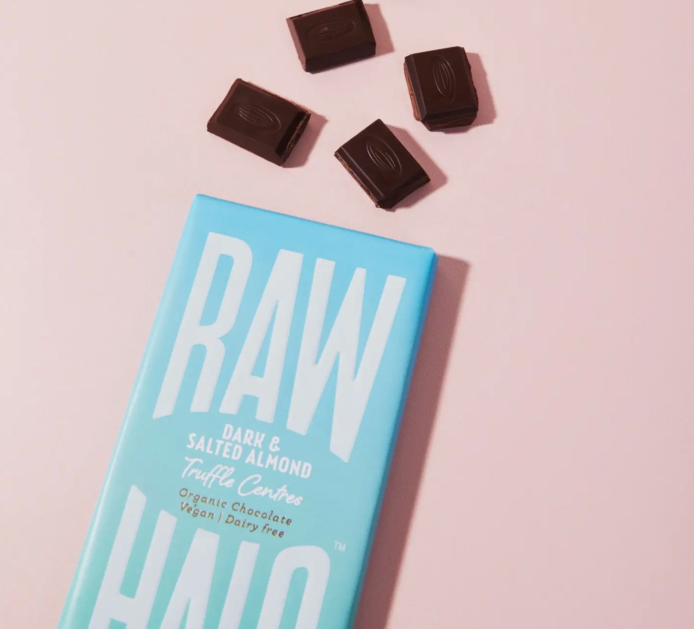 Raw Halo Dark &amp; Salt Almond Truffle Vegan Chocolate