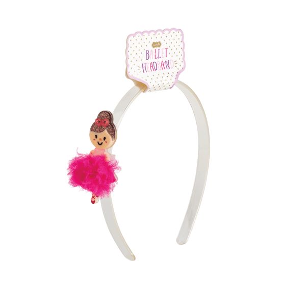 Ballet Acrylic Headband, Dark Pink