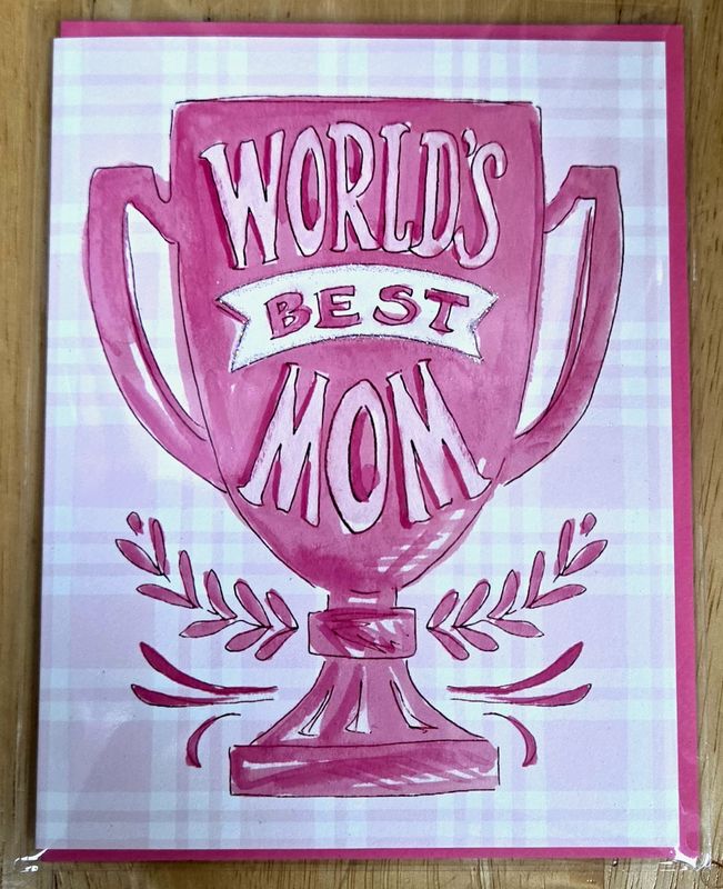 Greeting Card World's Best Mom Pink Loving Cup | 219 3931