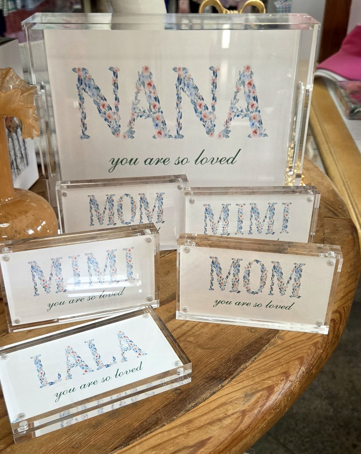 3x5 Acrylic Frame Mimi Floral, you are so loved