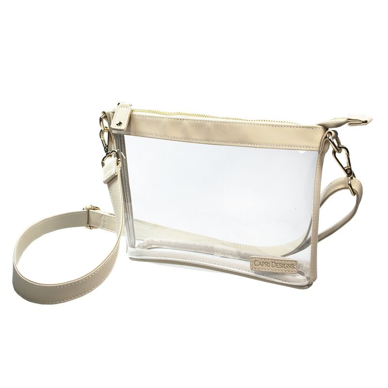 Small Crossbody Clear, tan