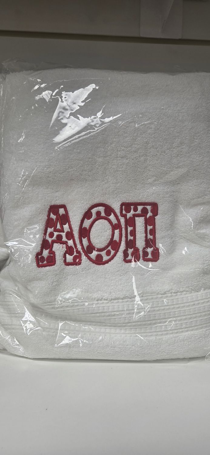 Sorority Bath Towel ::6864 Sorority Bath Towel ::6864