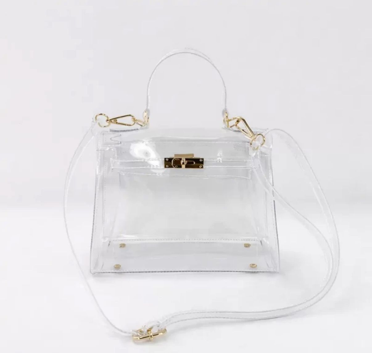 Clear Bag w/ Gold Hardware ::9134 | 201001