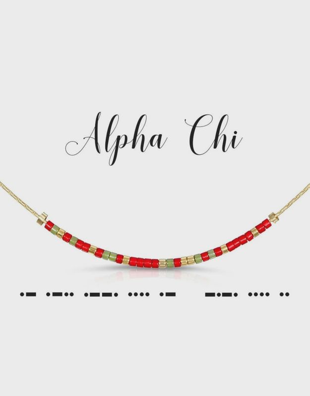 Morse Code Necklace, sorority