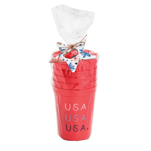 Americana Party Cups, Colour: Red
