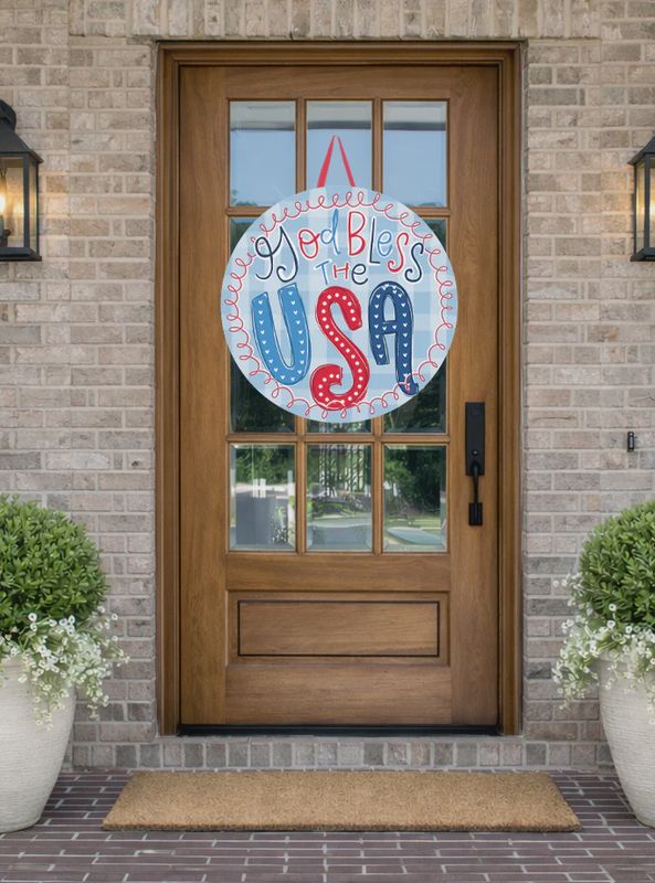 Door Hanger God Bless the USA