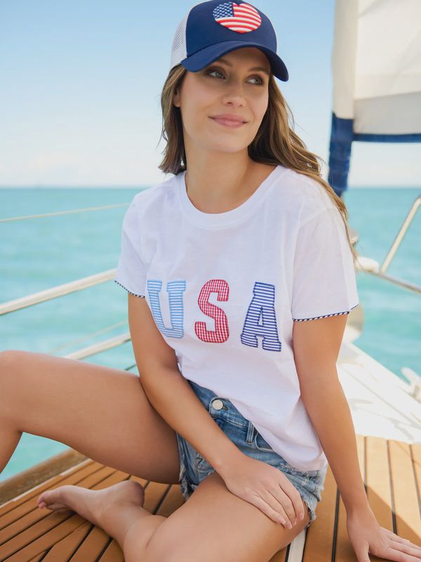 USA Relaxed Tee White