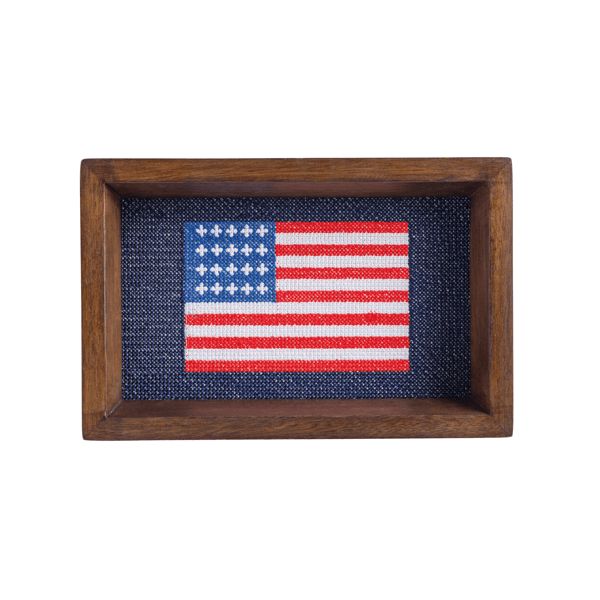 Flag Needlepoint Tray Flag Needlepoint Tray
