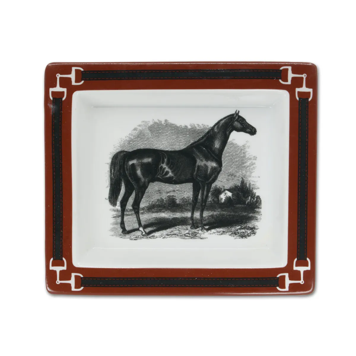 Tray Desk Equus Horse Porcelain