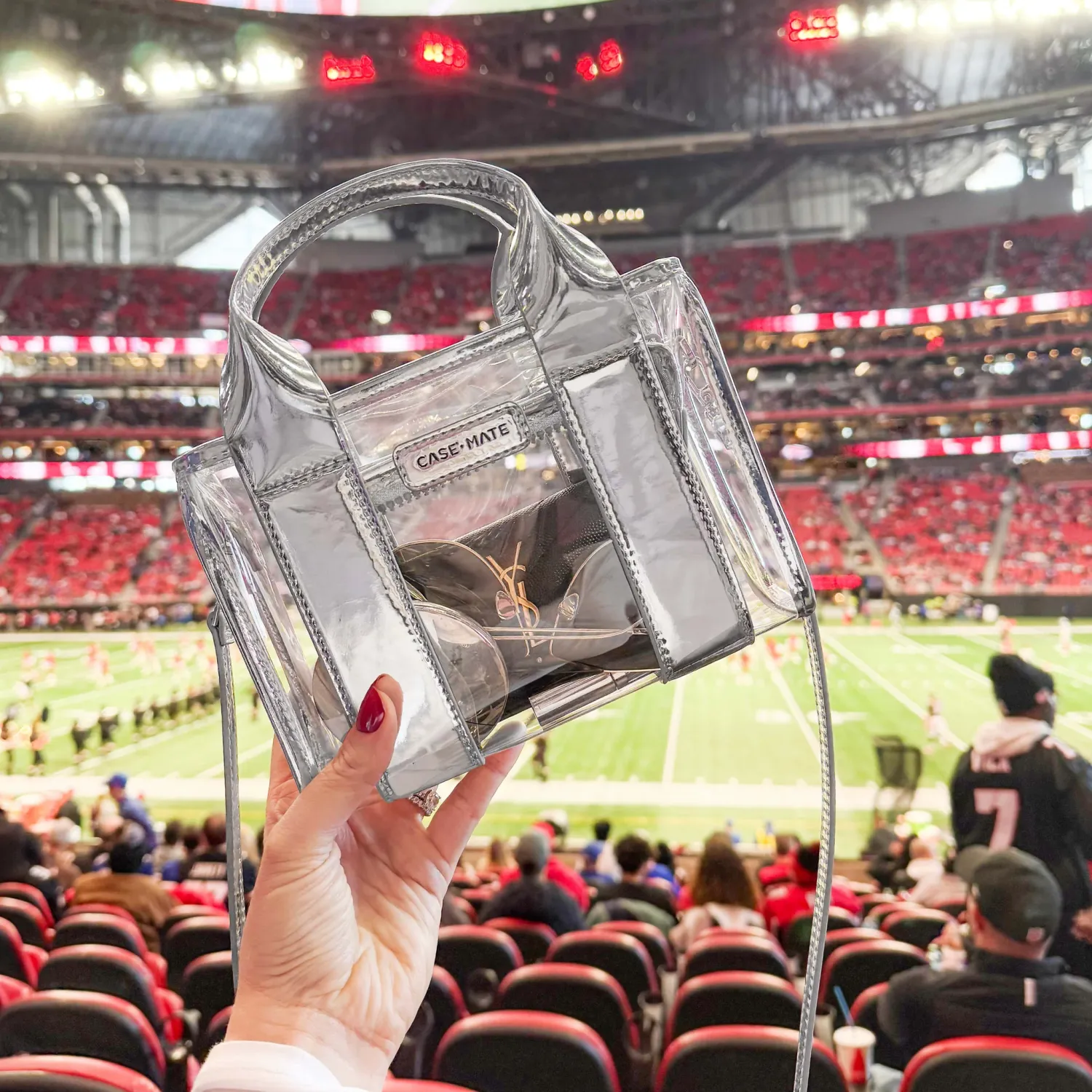 Stadium Tote with Strap Stadium Tote with Strap, Colour: Silver