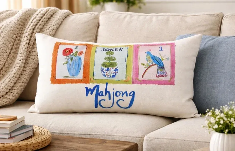 Mahjong Lumbar Pillow Mahjong Lumbar Pillow