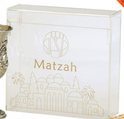 Acrylic Flip Top Matzah Box
