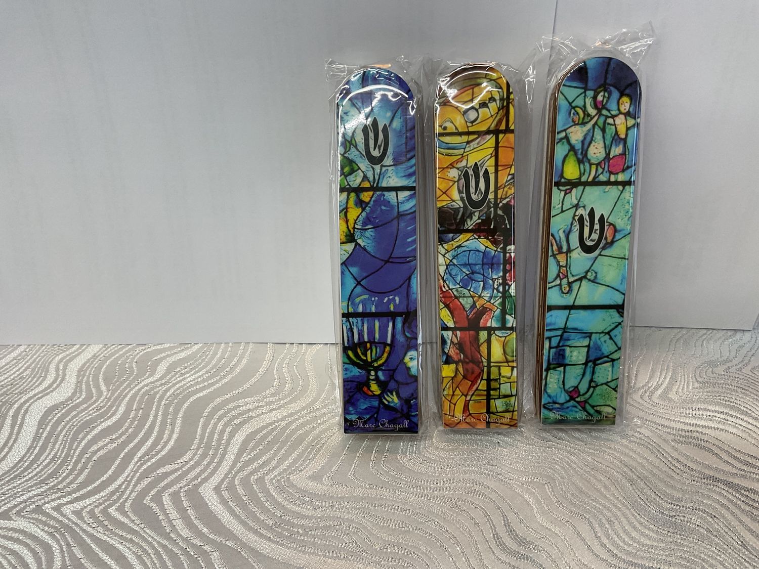 Chagall Mezzuzah covers wood