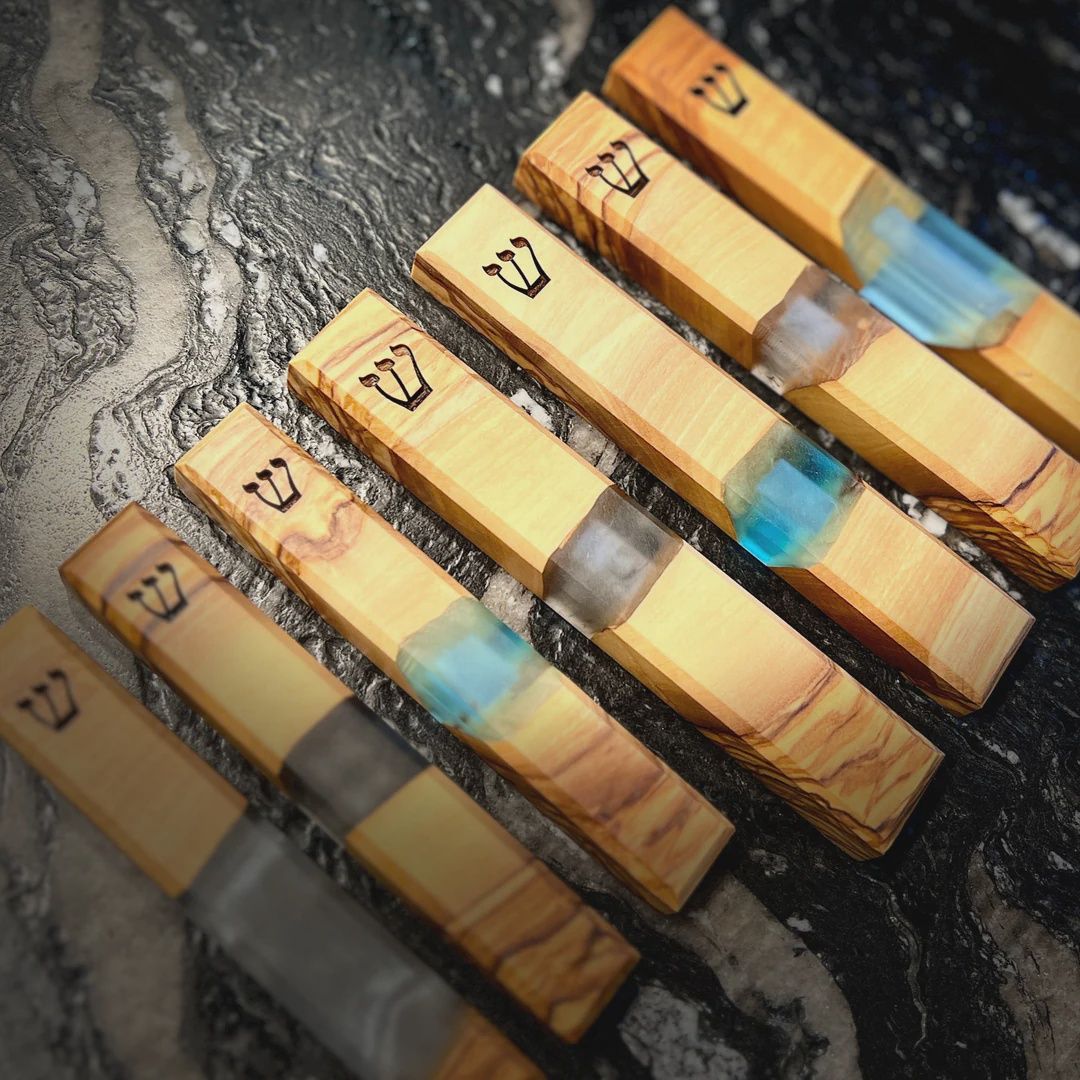 Mezuzah With Wood &amp; Resin