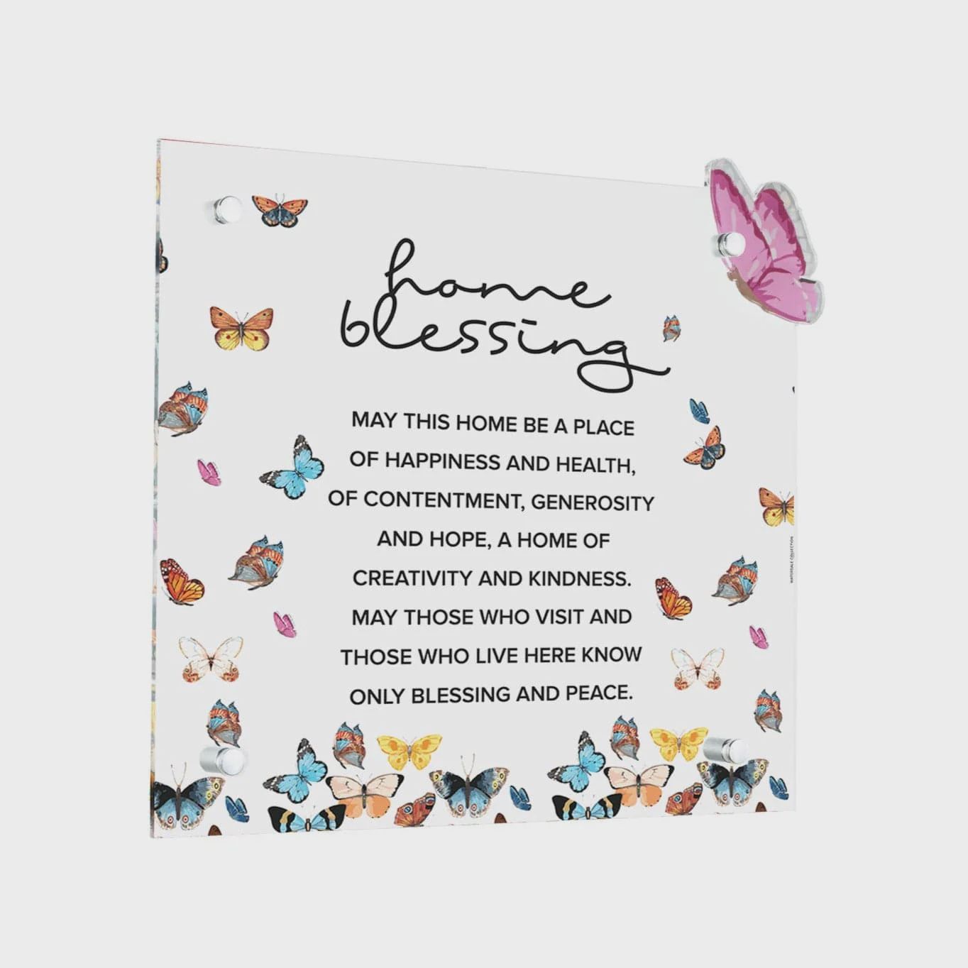 Birchas Habayis - Colored Butterflies - English - 14x14