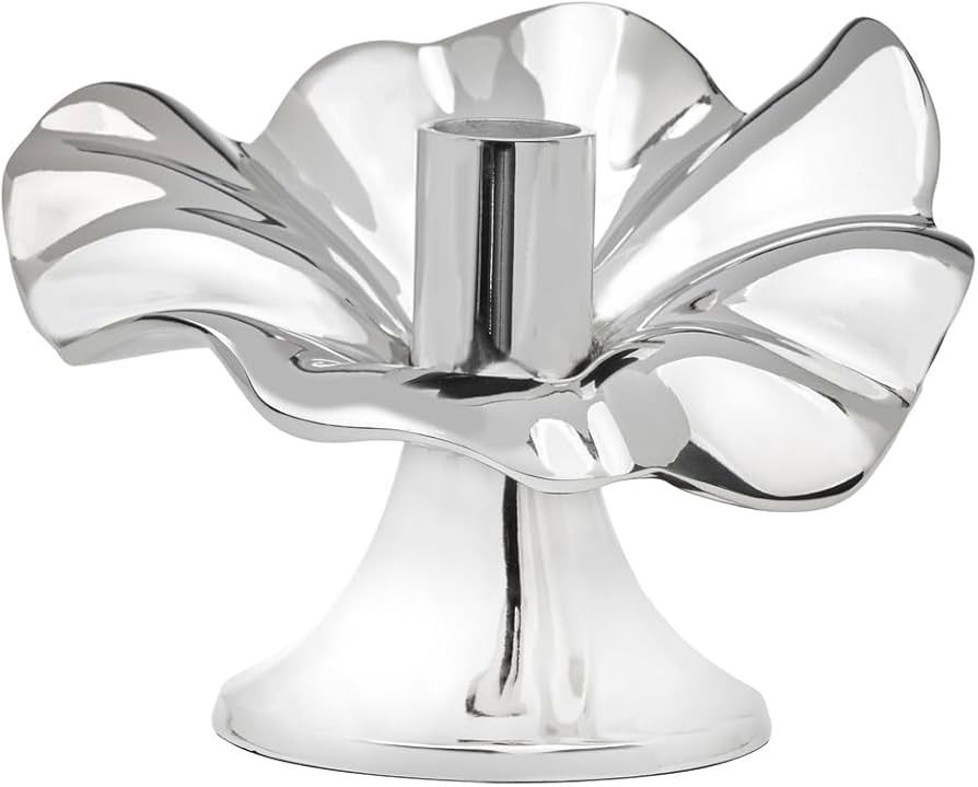 10" 2-Tone Flower Candle Holder
