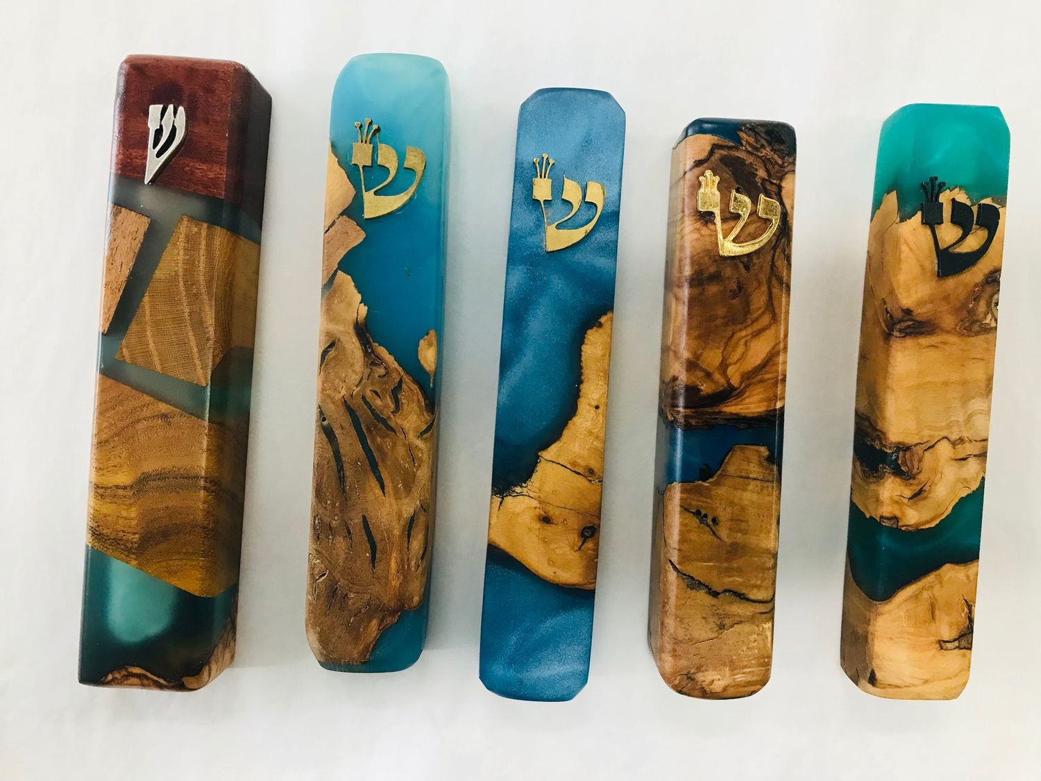 Mezuzah With Wood and Resin