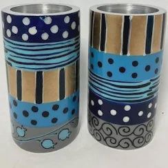 Hadarya Handpainted Matching Candlesticks