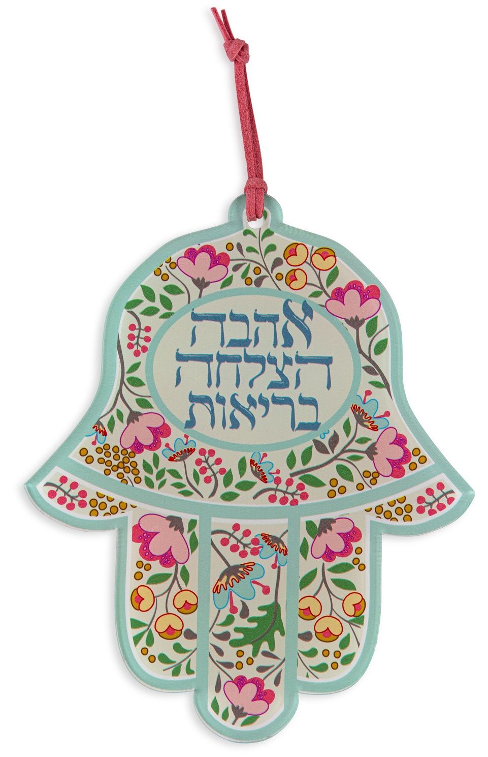 Plexiglas- HAMSA-Love, Success, Health- Hebrew