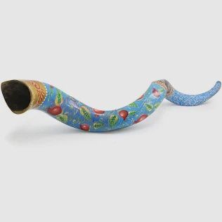 Kudu Handpainted Jerusalem shofar