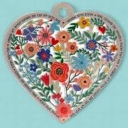 Floral heart plexiglass wall decoration -L