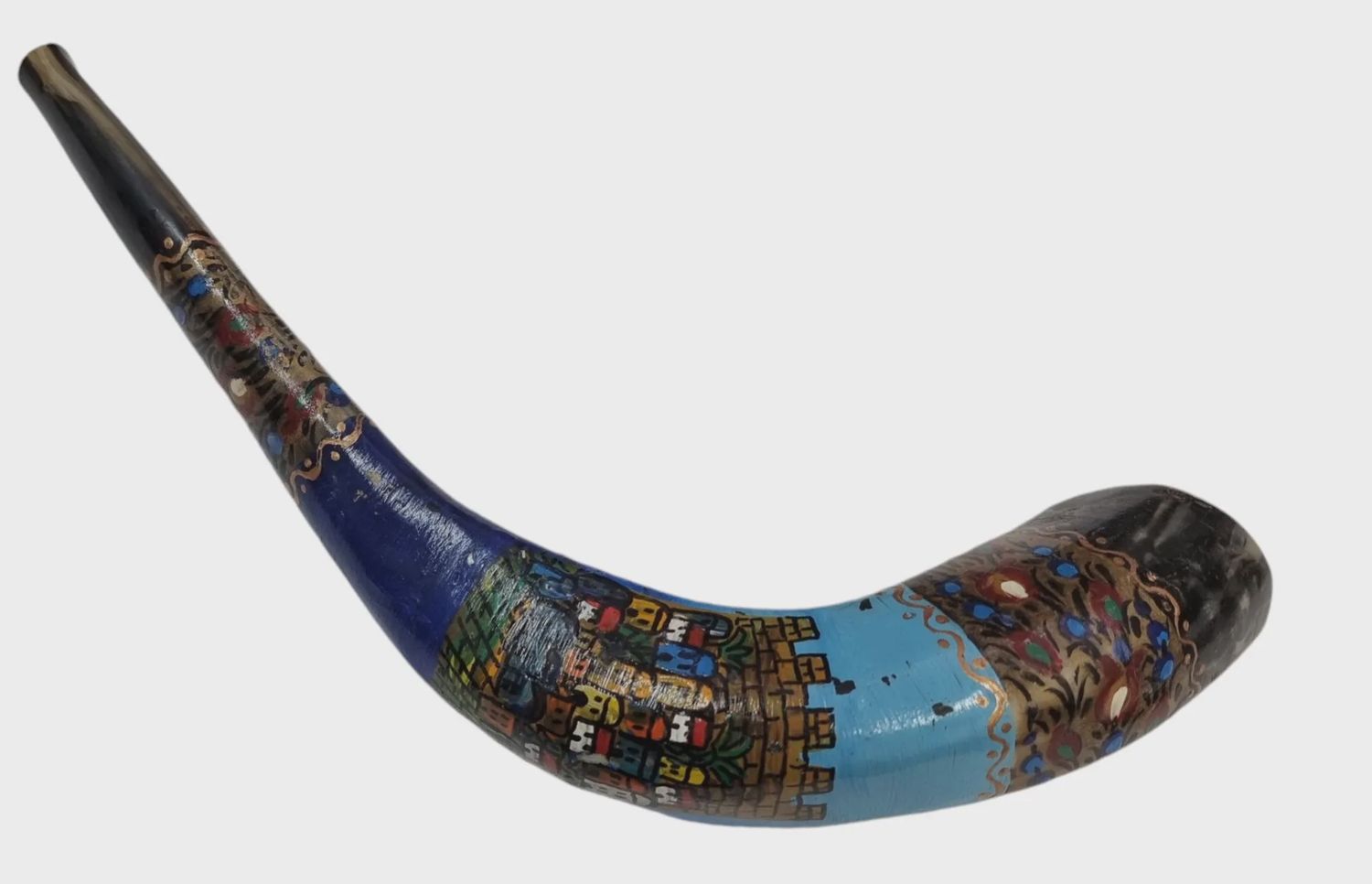Handpainted Jerusalem Shofar