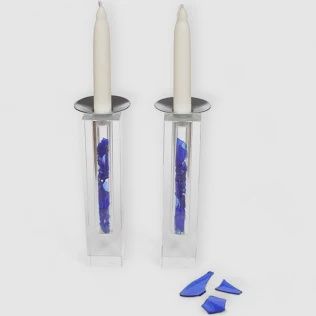 Crystal Candlesticks with Shards