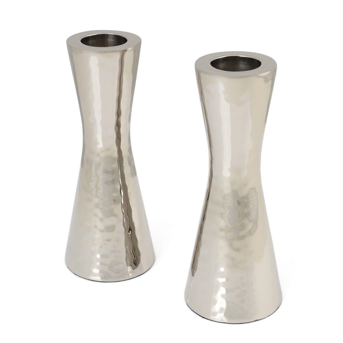 Hammered Silver  Candlesticks by Emanuel 9"