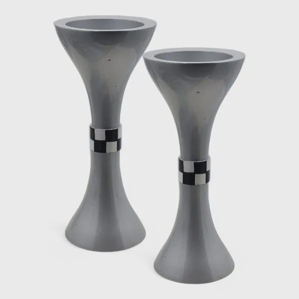 Anodized Tall Designer Candlesticks