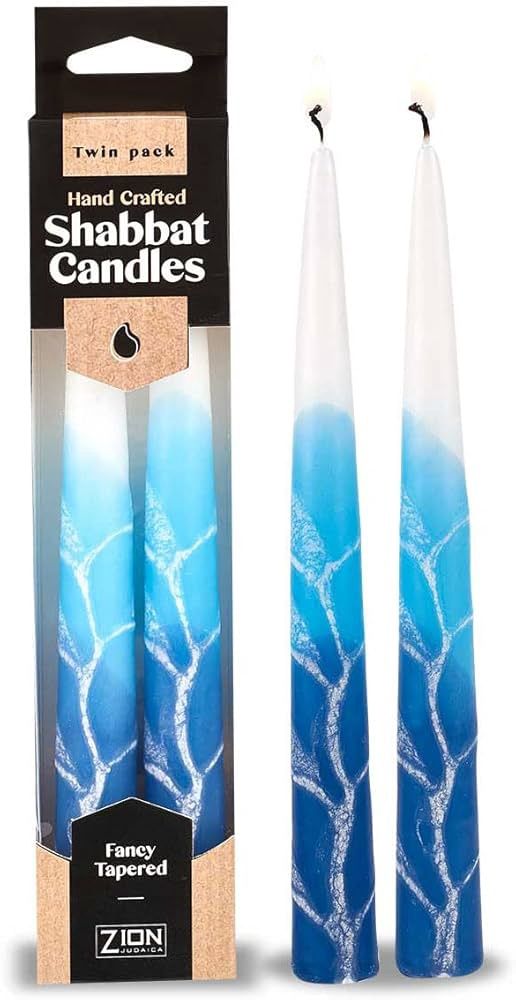 Shabbat Candles (2) Hand Crafted