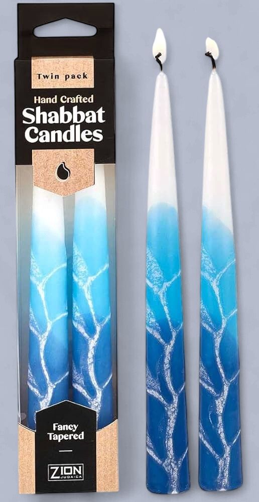 Shabbat Candles (2) Hand Crafted