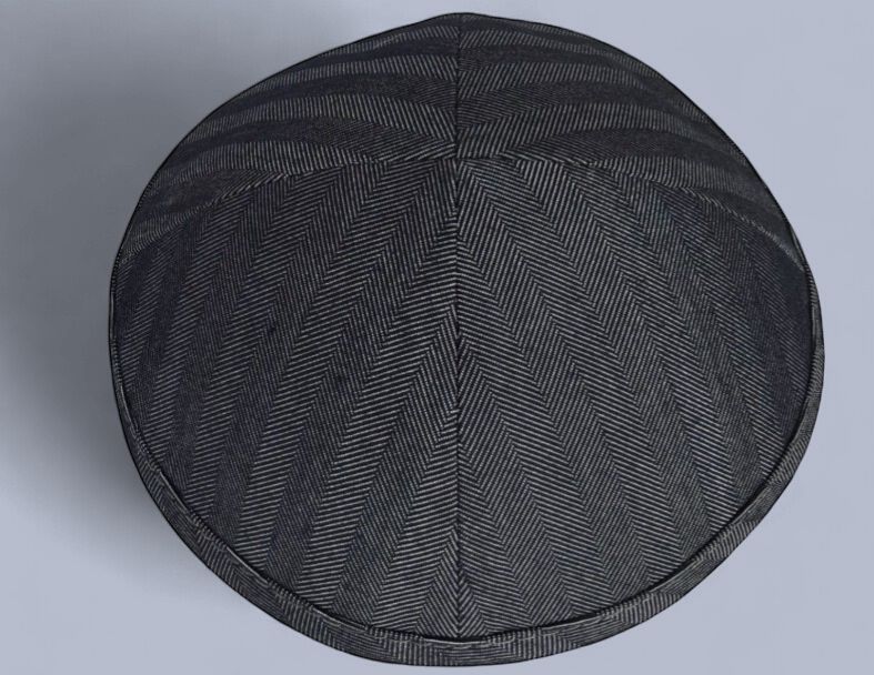 Kippah 18cm suit fabric thick lining
