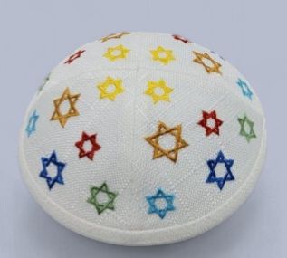 Linen yarmulke 18 cm for kids