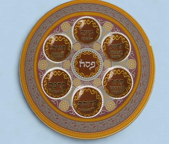 GLASS PASSOVER PLATE 35 CM