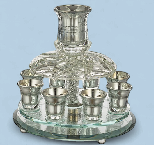 Crystal Wine Fountain 33*25 cm with 8 Smal