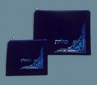 C VELVET D. BLUE TALIT-TEFILLIN