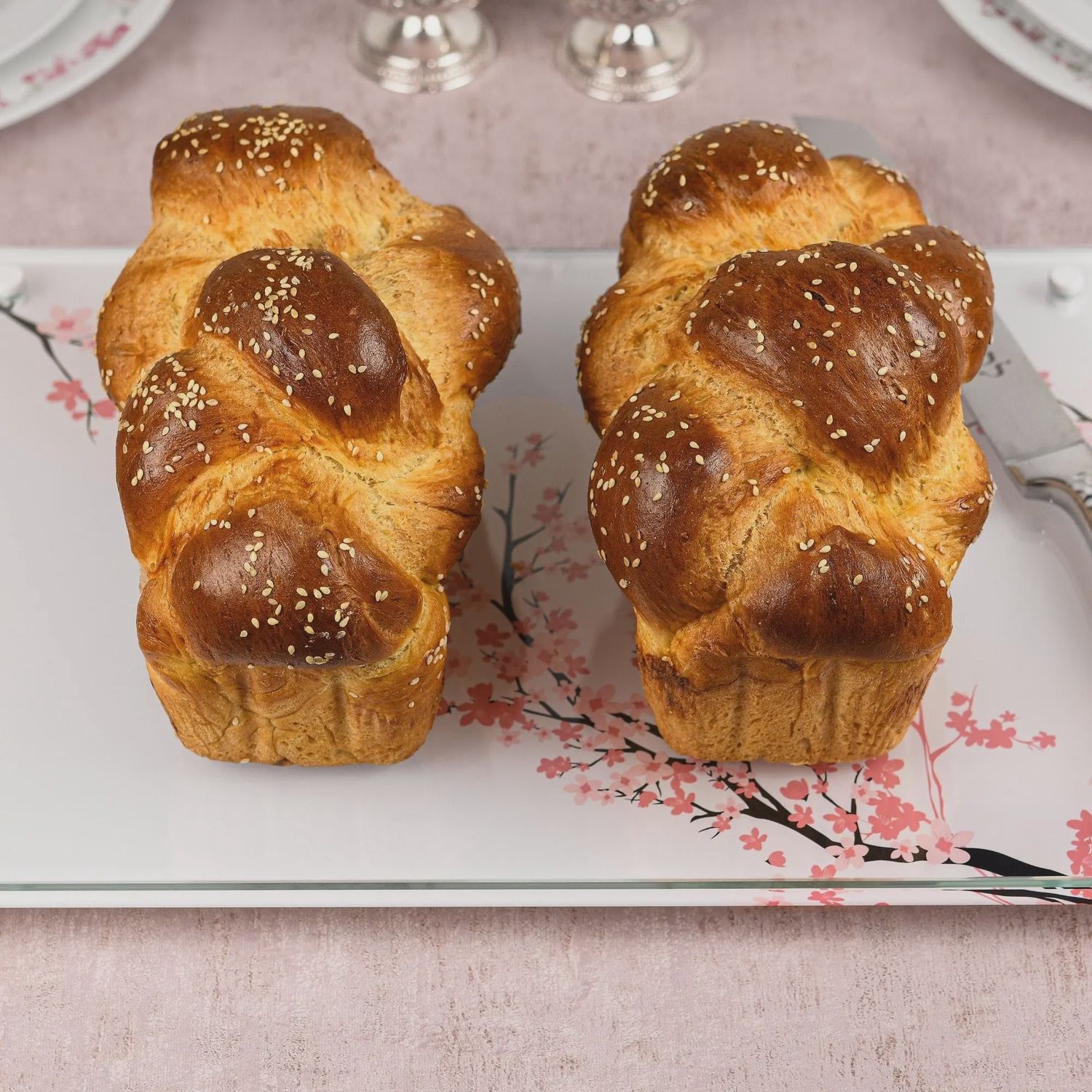 Challah Board - Cherry Blossom a
