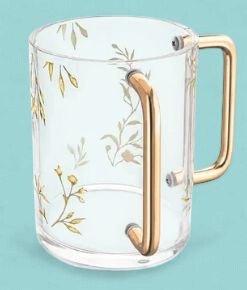Washcupfloralbirdgold