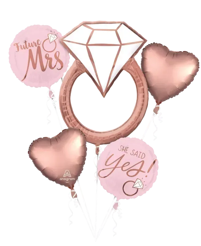 Blush Wedding Balloon Bouquet