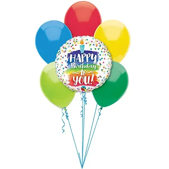 Colorful Birthday Mix Balloon Bouquet