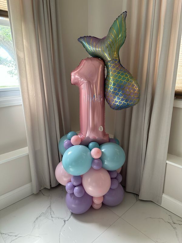 Single Number Balloon Stack