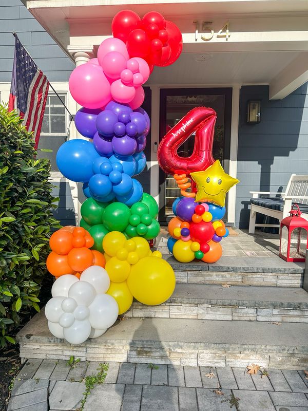 Free Standing Garland + Number Stack