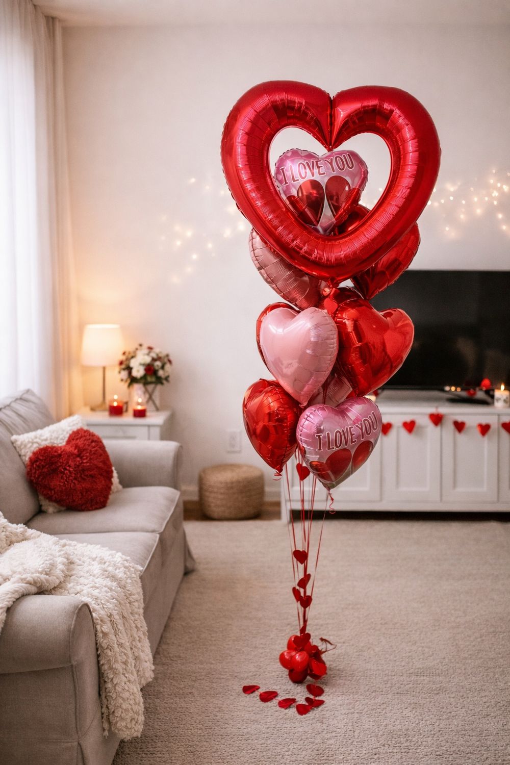 Jumbo Open Heart Balloon Bouquet Jumbo Open Heart Balloon Bouquet
