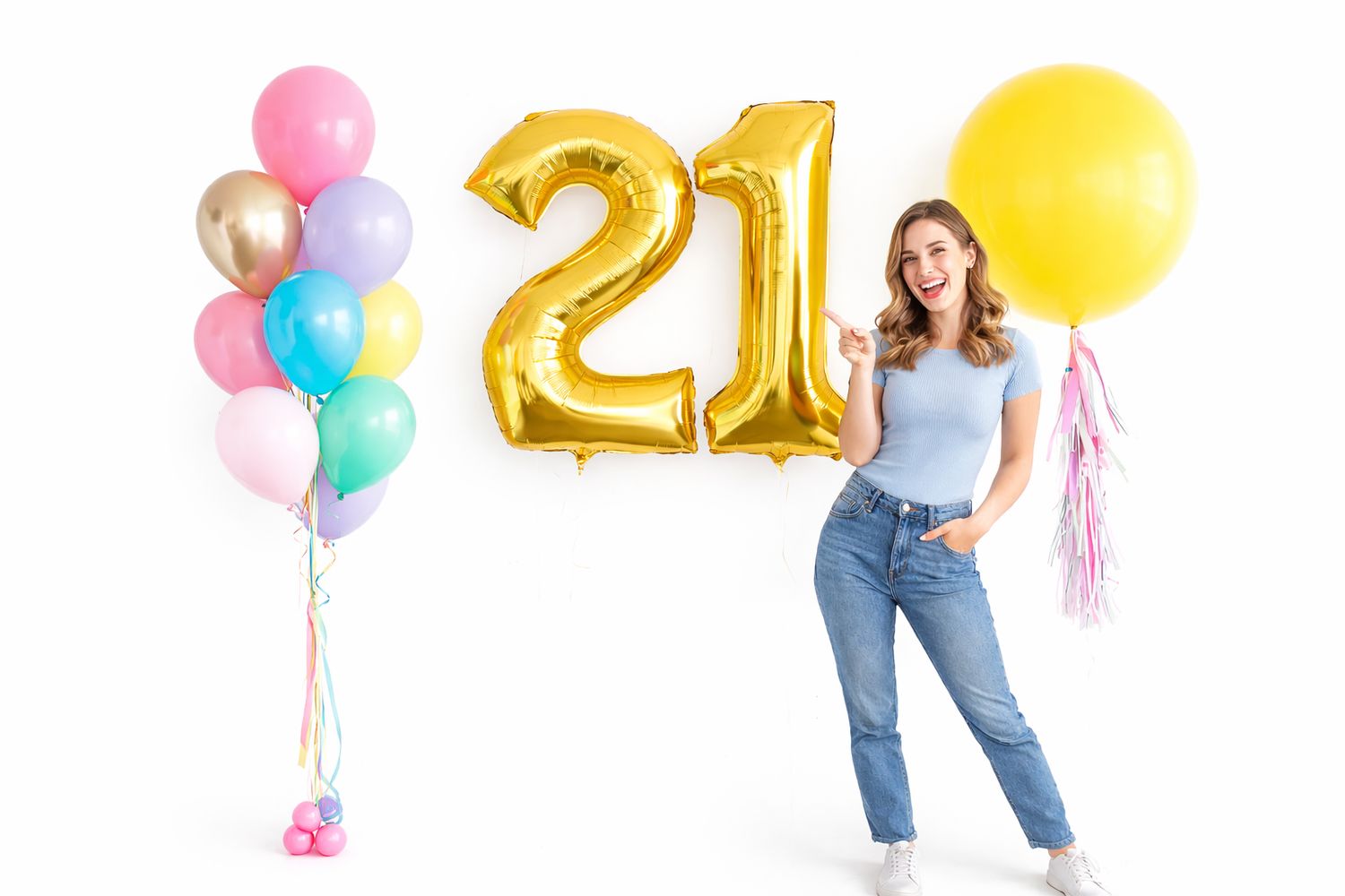 LUXE Birthday Double Digit Balloon Combo